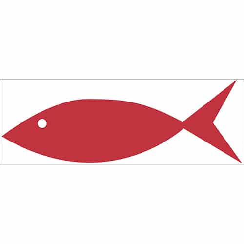 Sticker Poisson Rouge dessiné pour enfant