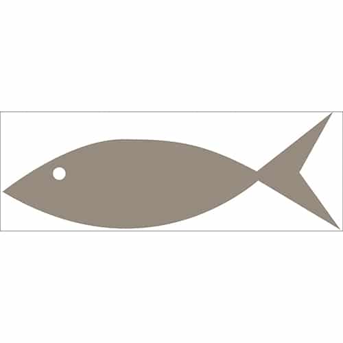 Sticker adhésif Poisson Taupe enfants