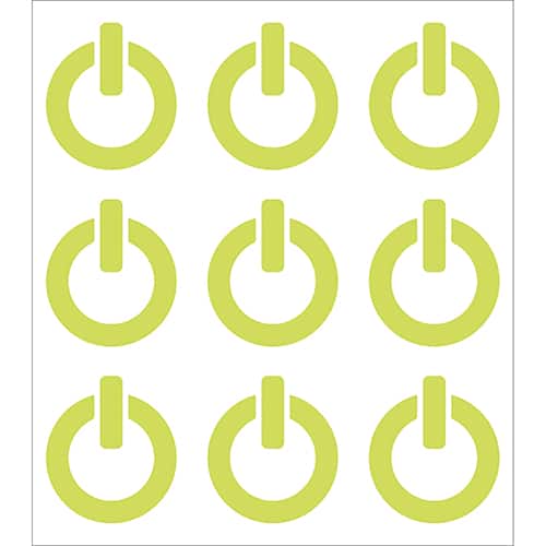 9 Stickers ON/OFF phosphorescentes