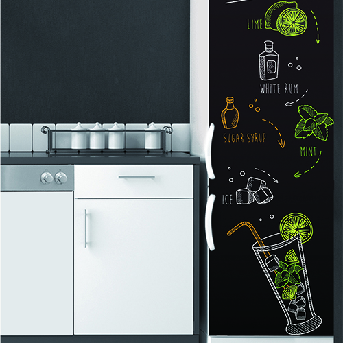 Sticker mural Amour cuisine au dessus d'un plan de travail dans une cuisine