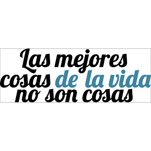 Sticker mural bi-colore citation LAS MEJORES