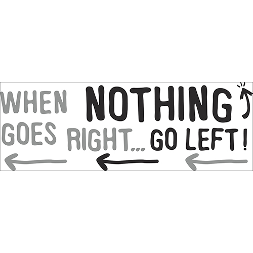 Sticker citation bi-color mural When Nothing motivation