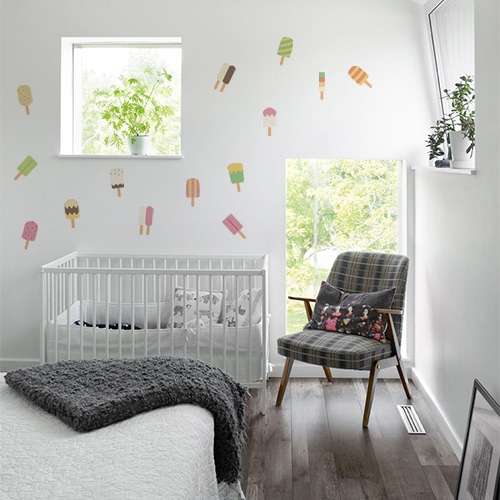 Sticker autocollant Glaces déco pour chambre de bébé