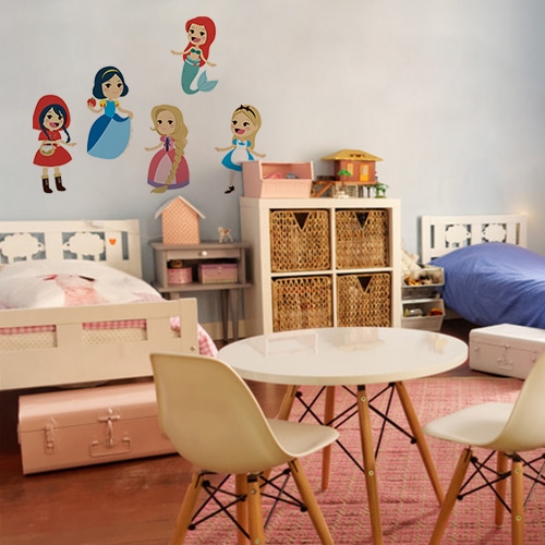 Sticker autocollant Princesses des contes dans une chambre