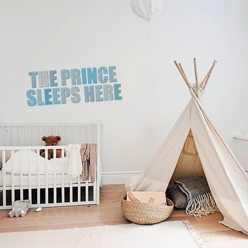 Sticker autocollant chambre d'enfant The Prince sleeps