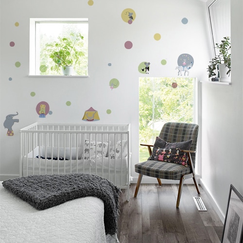 Sticker mural Cirque pour déco de chambre de bébé