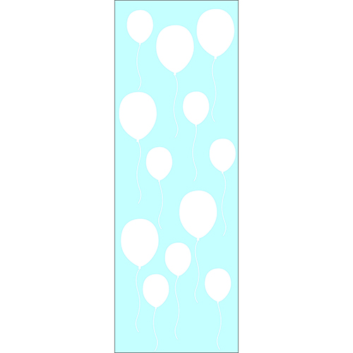 Sticker adhésif ballons blancs décoration