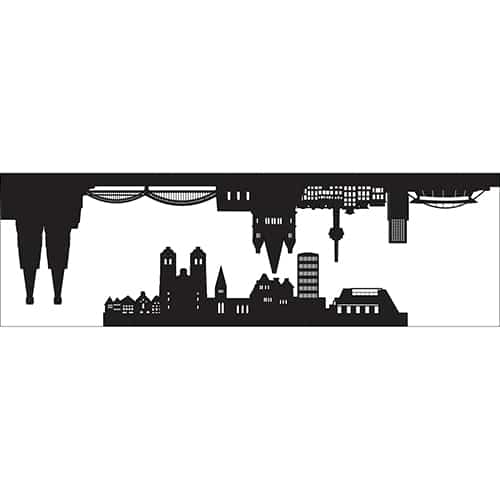 Sticker déco murale Skyline Cologne