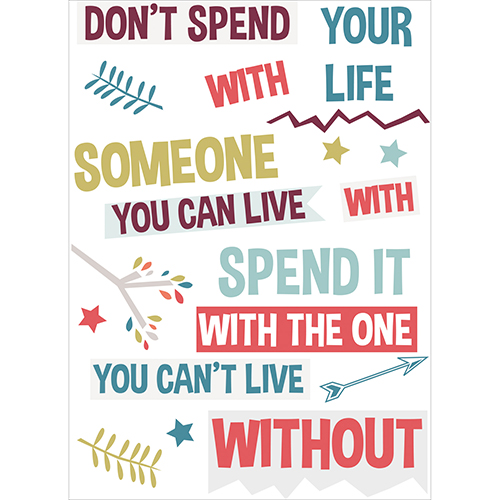 Sticker autocollant citation Don't Spend pour murs