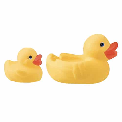 Sticker Canard Jaune et son bébé pour salle de bain