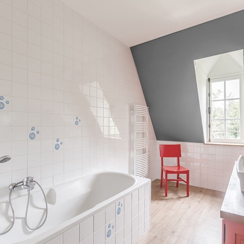 Stickers trois bulles de savon carrelage salle de bain