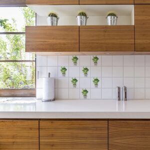 Autocollant Aromatiques décoration d'intérieur pour carrelage blanc de cuisine en bois