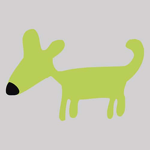 Stickers autocollant vert décoration de carrelage Funny Dogs