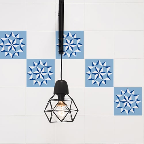 Autocollant Neige bleu pour décoration de carrelage pour cuisine