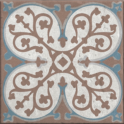 Stickers autocollant Baixa marron et bleu pour déco d'intérieur de carrelage