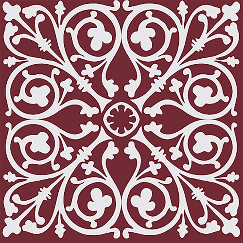 Sticker autocollant couleur rouge imitation ciment pour carrelage