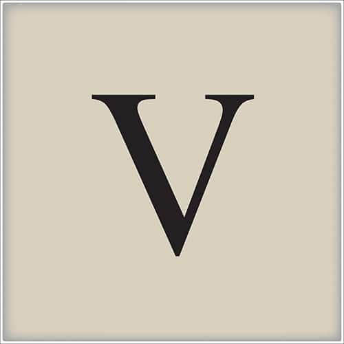 Sticker autocollant alphabet beige et noir lettre 