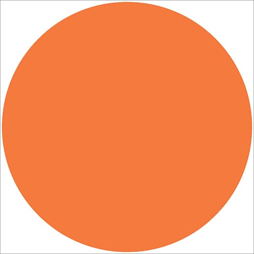 Sticker autocollant rond orange pour déco intérieur de maison