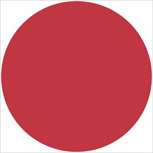 Autocollant sticker rond rouge pour décoration intérieur