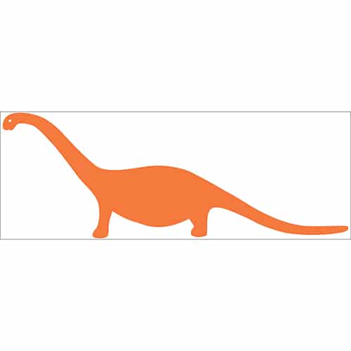 sticker mural décoratif dino orange pour chambres d'enfants