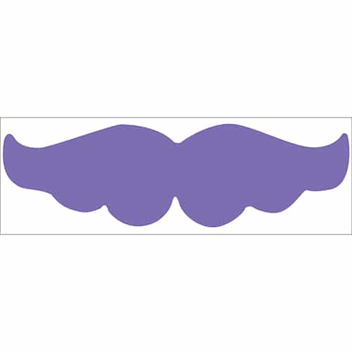 sticker décoratif autocollant moustache violette bien fournie