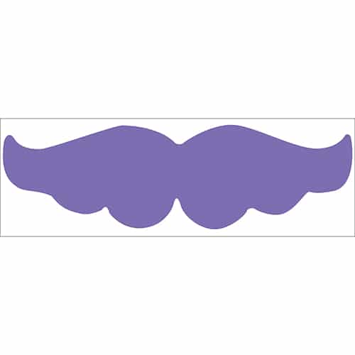 sticker décoratif autocollant moustache violette bien fournie