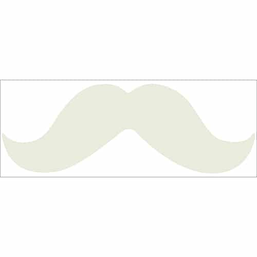 sticker décoratif autocollant moustache épaisse beige