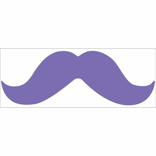 sticker décoratif mural moustache grise