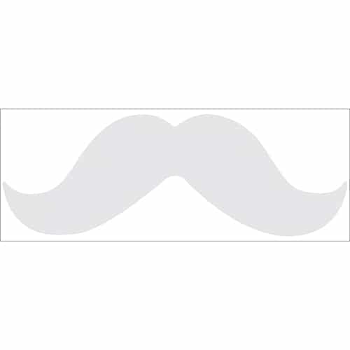 Sticker moustache grise pour décoration murale