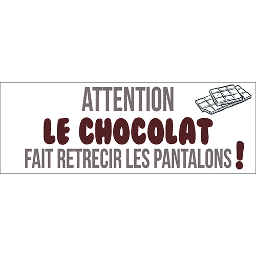 Sticker autocollant décoration mural chocolat pantalon pour cuisine