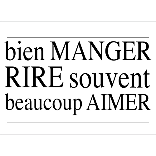 Stickers autocollant citation manger rire aimer mural pour décoration d'intérieur