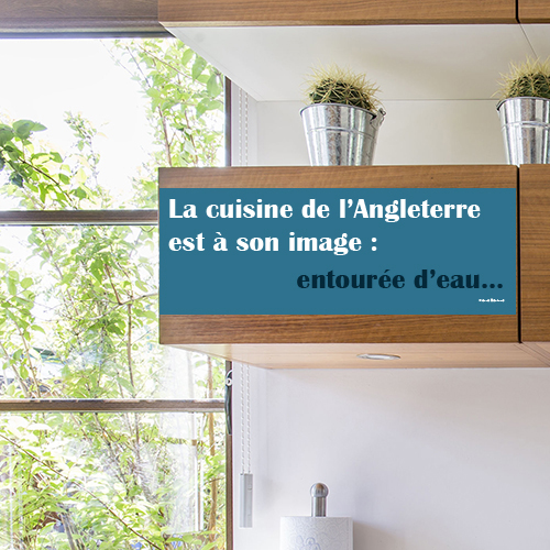 Autocollant pour placard de cuisine en bois bleu déco sur l'Angletterre