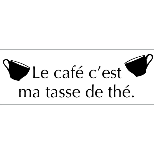 Sticker adhésif café tasse thé pour déco de cuisine design