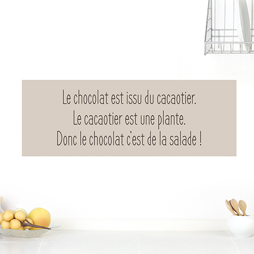 Sticker citation gourmandise chocolat