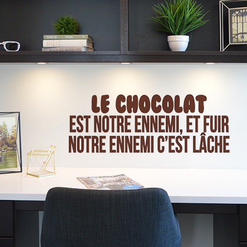 Sticker praliné citation humour chocolat