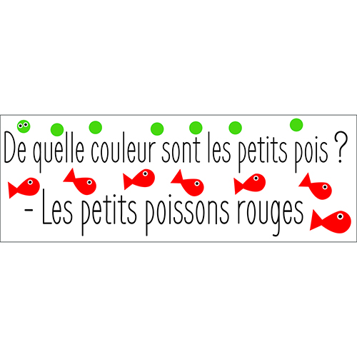 Sticker autocollant pour déco cuisine citation blague sur les poissons rouges