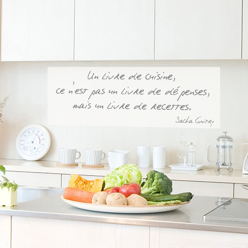 Sticker mural cuisine  Stickers muraux cuisine, Citations de cuisine, Stickers  cuisine