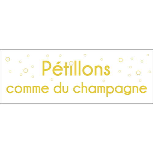 Sticker adhésif cuisine citation deco champagne design amusant