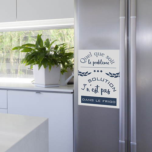 Sticker frigo La solution n'est pas dans le frigo - stickers STICKERS  CUISINE - ambiance-sticker