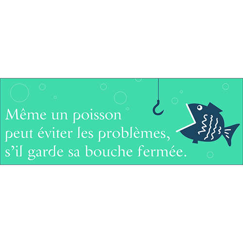 Sticker autocollant décoration d'intérieur poisson mural citation cuisine