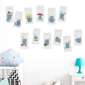 Autocollant citation déco calendrier pour chambre enfant