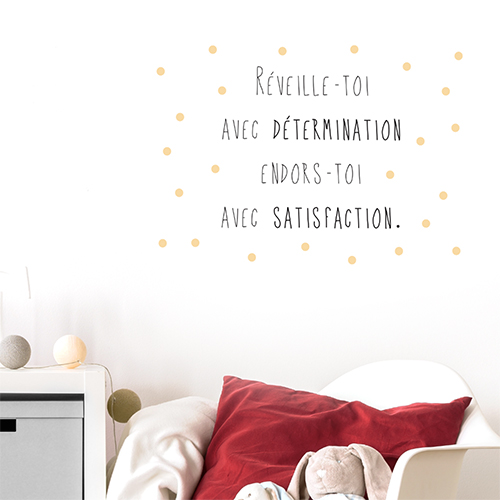 Autocollant citation jaune déco chambre d'enfant 