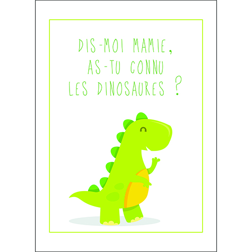 Sticker autocollant décoration d'intérieur dinosaure vert clair chambre enfant