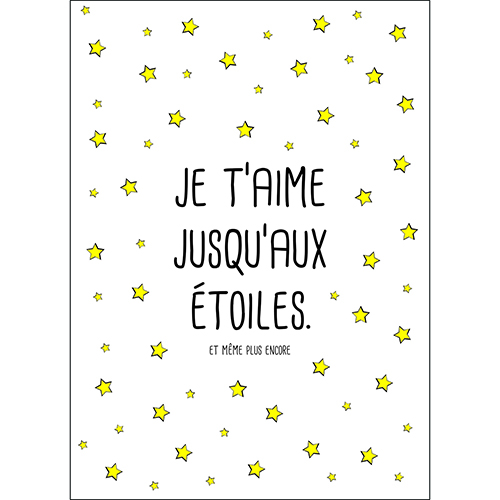 Sticker autocollant citation d'amour 