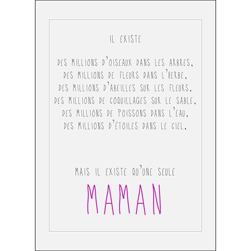 Sticker adhésif décoration d'intérieur citation amour pour maman