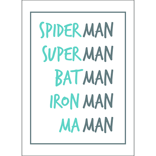 Sticker autocollant décoration citation amusante spiderman et maman