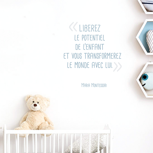 Autocollant citation déco calendrier pour chambre enfant