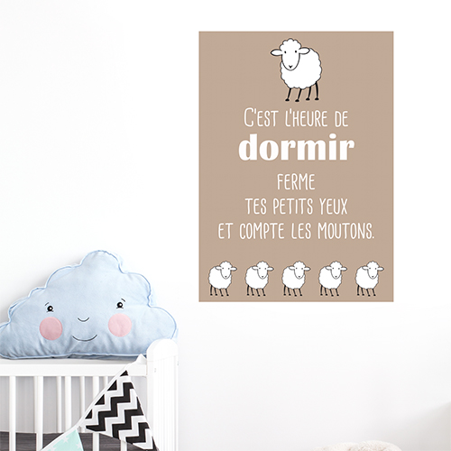 Sticker Mural Citation Pour Dormir Enfant