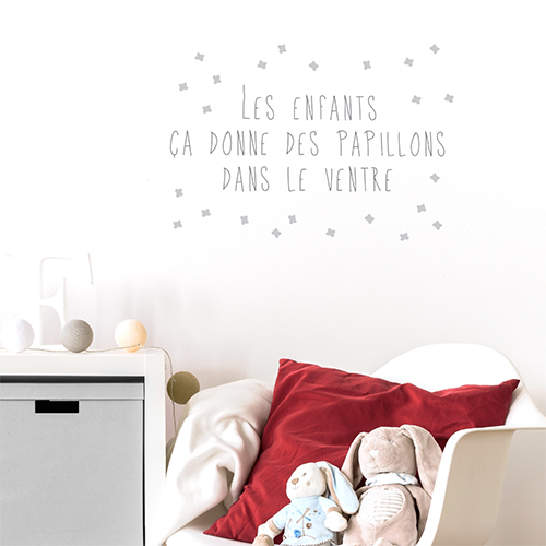 Adhésif sur les papillons citation décoration pour chambre d'enfant