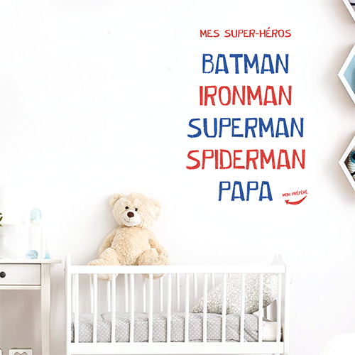 Sticker mural Batman dans une chambre de bébé